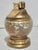 Vintage Satsuma table lighter. Wonderful scene wraps around the lighter with gilt mounts on the base and on the lighter....