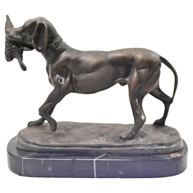 English Bronze Dog Casting Statue For Sale