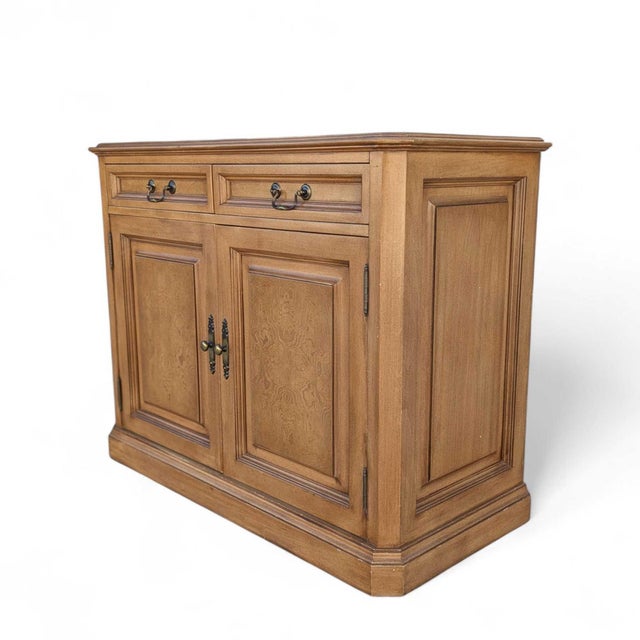 Vintage Buffet Cabinet • Solid Wood Sideboard • 1970s Storage Cabinet • Traditional Credenza • Entryway or Dining Roo... For Sale - Image 15 of 18