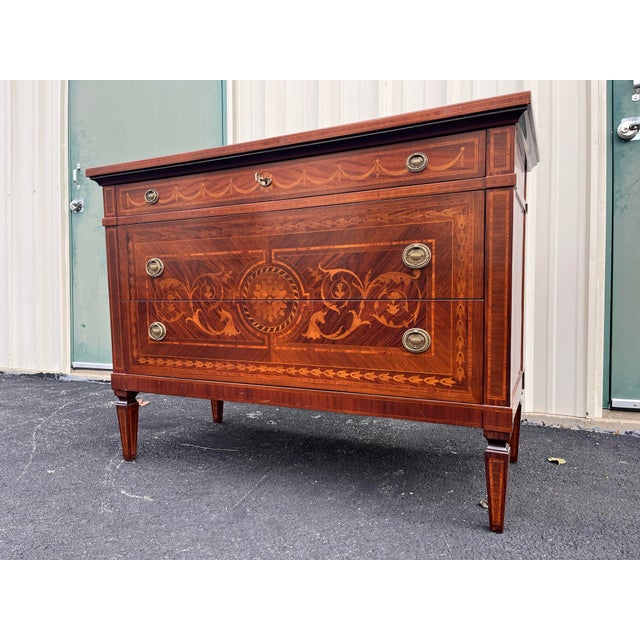 David Michael 18th C. Giuseppe Maggiolini Style Neoclassical Inlaid Chest of Drawers, Italy For Sale - Image 11 of 12