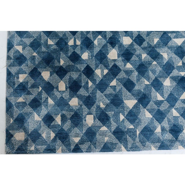 Modern Tibetan "Rhombus" Rug in Silk and Wool by Doris Leslie Blau For Sale In New York - Image 6 of 8