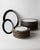 Black Vintage Black and White Porcelain Dinnerware Set with Gold Rim from Eschenbach Bavaria, Germany, Set of 26 For Sale - Image 8 of 17