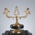 Marble & Gilt Clock with Candleholders, Set of 3 For Sale - Image 3 of 14