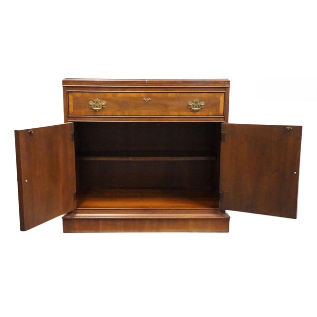 Dixie Furniture Banded Mahogany Traditional Style 68" Flip-Top Server Buffet 549-861 For Sale - Image 10 of 18