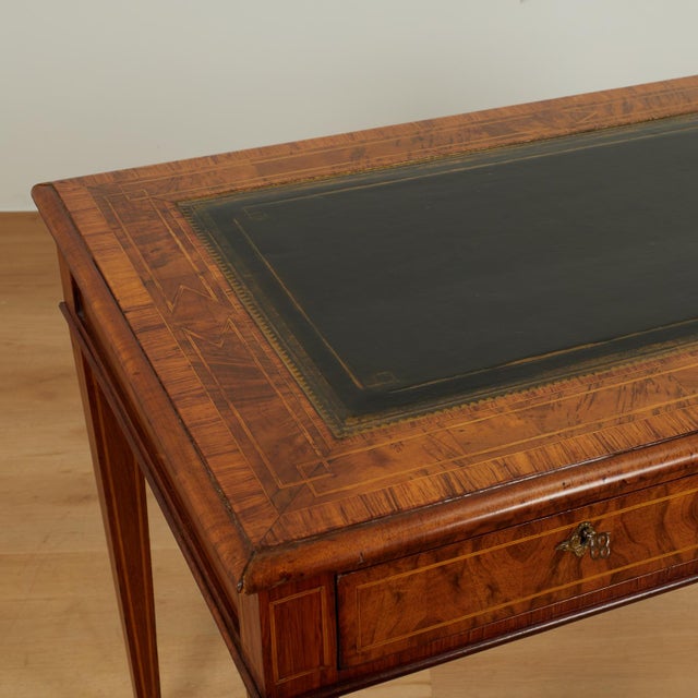 Animal Skin George IV Style 18th Century English Leather Top Writing Desk For Sale - Image 7 of 16