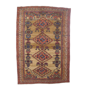 Antique Kurdish Bidjar Rug 4'1" X 5’11"