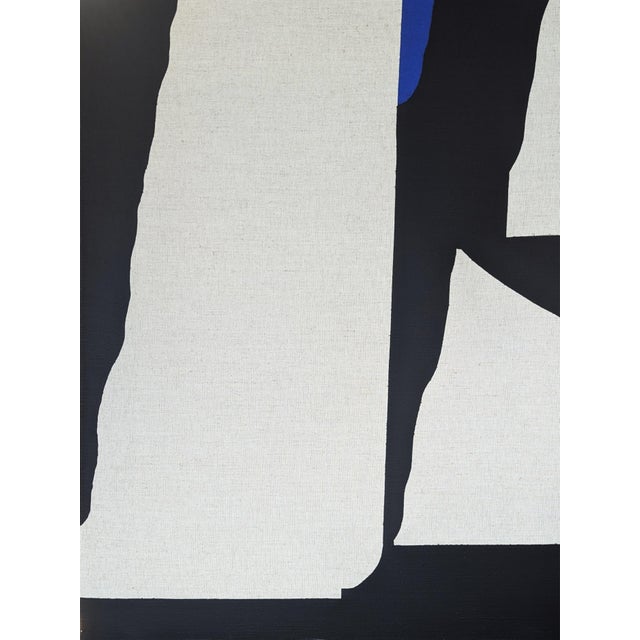 Blue Emmanuel Araujo "Alesund" Contemporary Blue, Yellow & Black Geometric Abstract Painting, 2019 For Sale - Image 8 of 11