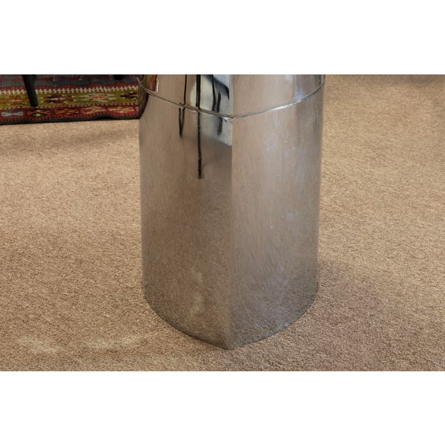 Chrome Vintage Knoll Lunario Chrome and Glass Table Desk by Cini Boeri For Sale - Image 8 of 8