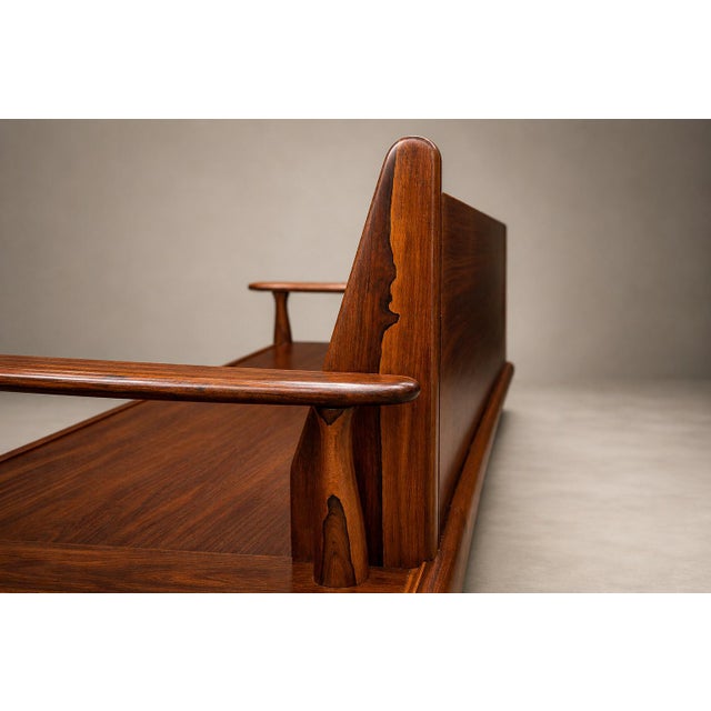 Sofa in Rosewood & Mohair by Liceu De Artes E Ofícios, Brazilian Modern, 1960s For Sale - Image 14 of 18