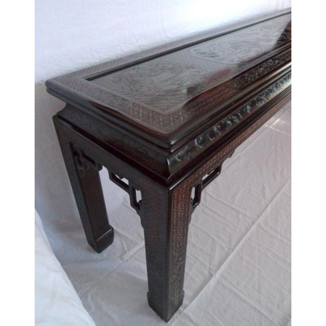 John Widdicomb 1970s John Widdicomb Chinoiserie Console Table For Sale - Image 4 of 12