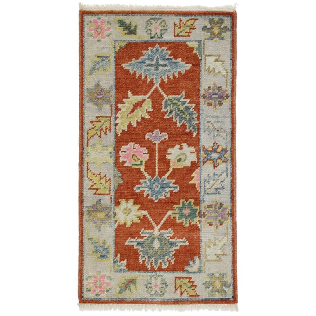 Colorful Vintage Oushak Rug, 02'00 X 03'10 For Sale In Dallas - Image 6 of 6