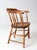 Brown Antique Windsor Captain’s Chair Wood Spindle Armchair For Sale - Image 8 of 14