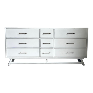 1950s Tommi Parzinger Faux Bamboo Lacquered Dresser With Brass Hardware for Willow and Reed, Unmarked
