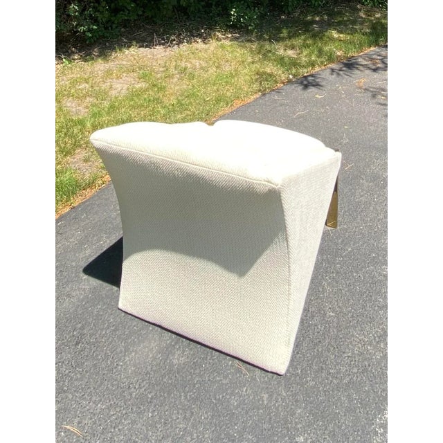 1980s 1980s Andree Putman Postmodern Sculptural Triangle Brass Lounge Chair With Gold Sparkles For Sale - Image 5 of 12