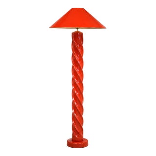 1970s Michael Taylor Style Spiral Floor Lamp For Sale