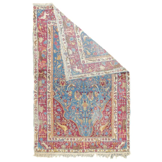 Late 18th Century Late 18th Century Antique Persian Tehran Rug 4'9'' x 7'2'' For Sale - Image 5 of 12