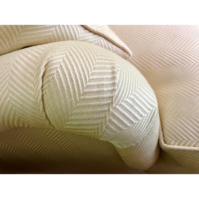 2010s Herringbone English Style 3 Seat Sofa For Sale - Image 5 of 10