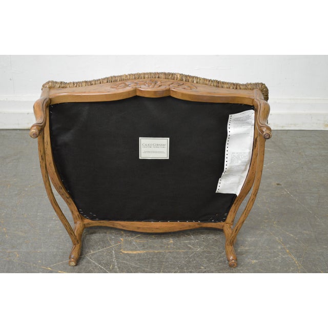 Calico Corners French Country Bergere Lounge Chair w/ Ottoman Chairish