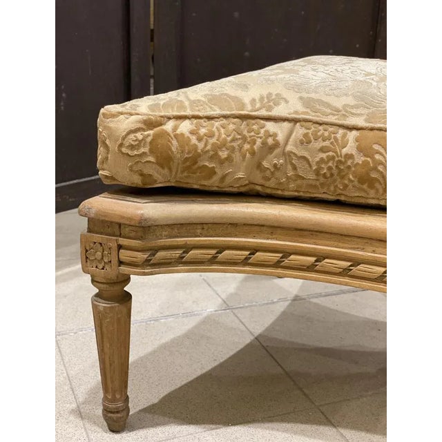 Set with 2 Armchairs 1 Footstool with Chaise Longue in Vienna Straw, France, 1800s, Set of 3 For Sale - Image 6 of 12