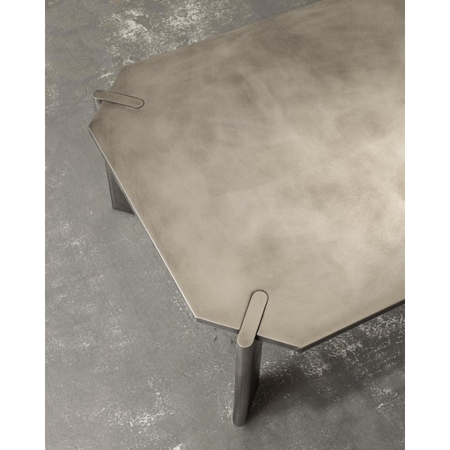Metal Yuuki Stainless Steel Coffee Table For Sale - Image 7 of 7