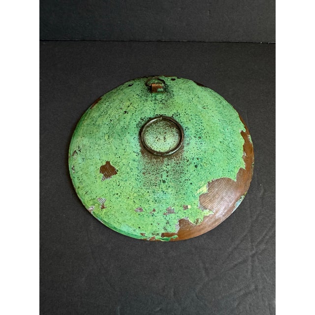 Metal Vintage Peruvian Wall Plate Silver & Copper Mixed Media Decorative Handmade For Sale - Image 7 of 11