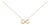 Gold Vermeil Diamond Accent Infinity Heart Pendant Necklace For Sale