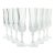 1990s Cristal D’Arques “Longchamp” Crystal Fluted Champagne Glasses - Set of 8 For Sale