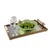 Name: Artemis Travertine Tray Size: 3.25"H x 23"W x 14"D Artemis is our hand hammered metal tray which features a natural...