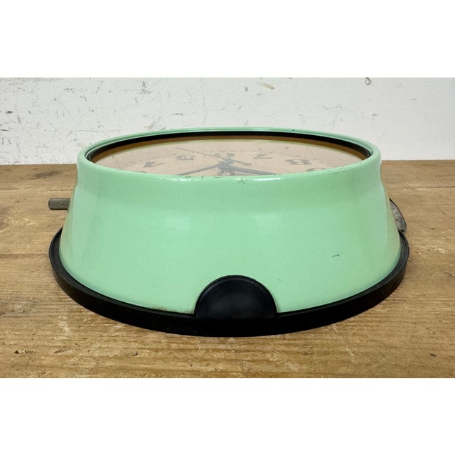 Vintage Green Ships Wall Clock from Seiko, 1970s For Sale - Image 15 of 18