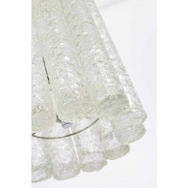 Large Murano Tubes Pendant Light attributed to Doria, 1970s For Sale - Image 6 of 15
