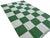 Handmade Woolen Flat Weave Rug, Moss Green and White Checker Board Dhurrie - 5'x8' For Sale - Image 6 of 12