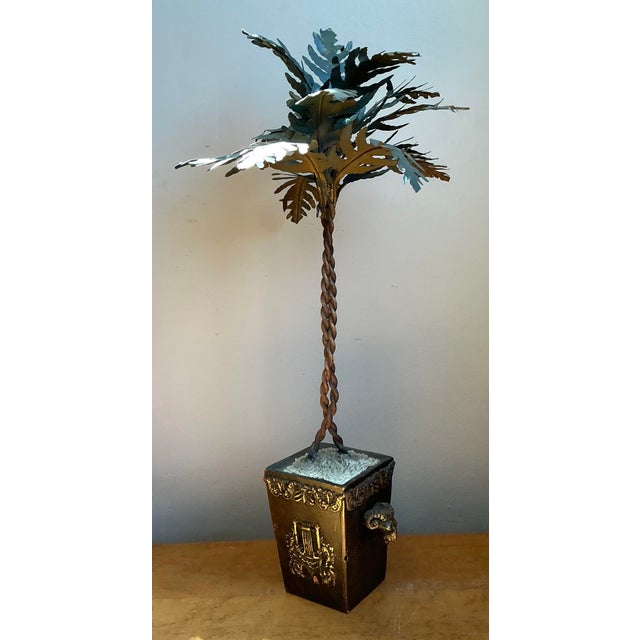 Vintage Decorative Metal Palm Tree For Sale - Image 12 of 12