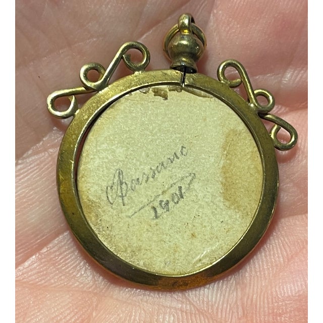 1901 Portrait Miniature of a Child by Bassano For Sale - Image 4 of 4
