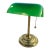 Vintage Bankers Desk With Green Glass Shade For Sale