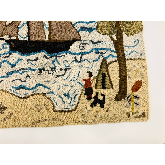 American Folk Art Rug Signed Carol Weatherman For Sale - Image 10 of 11