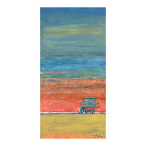 Pink Memory - Coastal Sunset Ocean Artwork on Canvas by Kathleen Keifer