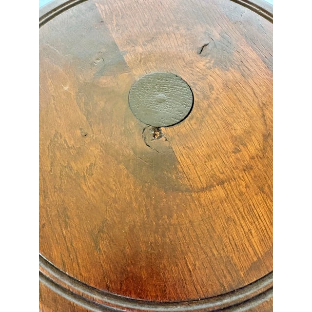 20th Century French Walnut Pedestal Side Table in the Style of Charles Dudouyt For Sale - Image 13 of 14
