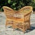 Vintage Coastal Woven Rattan Tete a Tete Sofa For Sale - Image 4 of 7