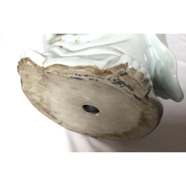 White Early 20th Century Japanese Blanc de Chine Kannon Figure For Sale - Image 8 of 9