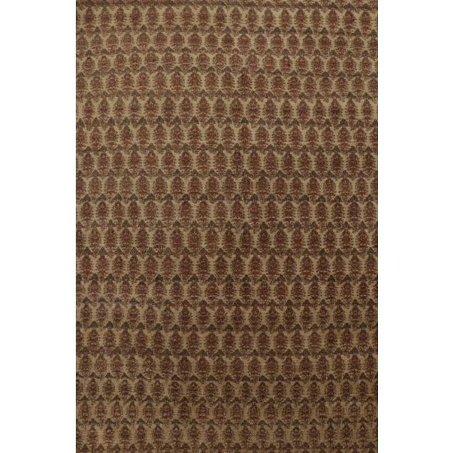 Wood Vintage Turkish Hereke Rug With Brown Classic Geometric Design - Rug & Kilim For Sale - Image 7 of 10