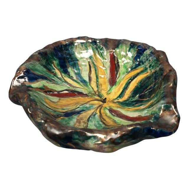 Ashtray in Majolica by Groppello, 1960 For Sale