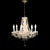 Metal Vintage Crystal, Glass & Brass 6-Light Chandelier C1940 For Sale - Image 7 of 10