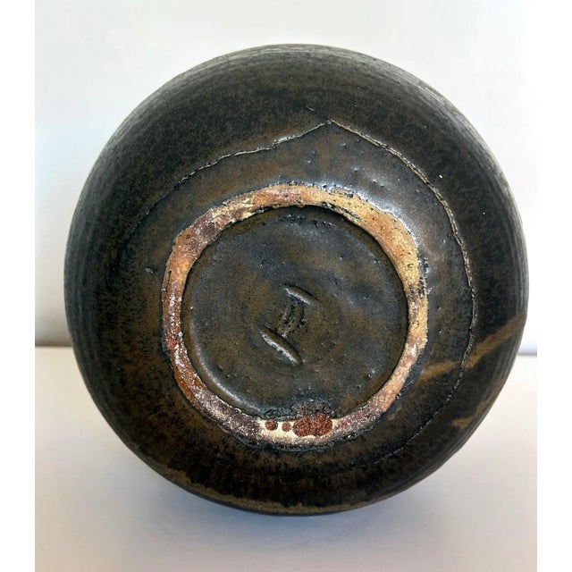 Important Storied Tall Ceramic Pot with Rattle and Handprints by Toshiko Takaezu For Sale - Image 12 of 12