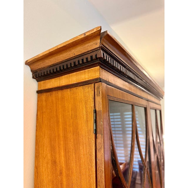c. 1800 George III Polychromed Bureau Bookcase For Sale - Image 9 of 12
