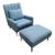 1950s Paul McCobb Lounge Chair and Ottoman Signed Paul McCobb Design by Custom Craft- 2 Pieces For Sale