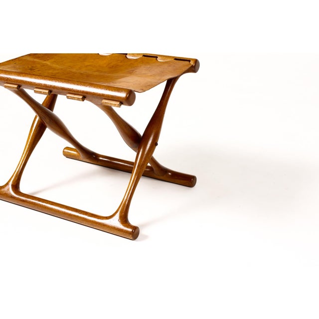 Wood 1960s Danish Modern / Mid Century Teak “Gold Hill” Foot Stool – Attributed to Poul Hundevad for Vamdrup Stølefabrik For Sale - Image 7 of 8