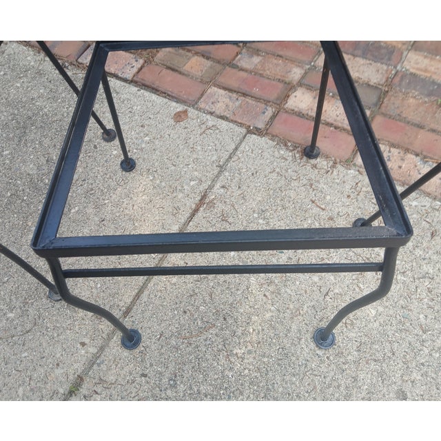 Vintage Wrought Iron Patio Dining Set, 5 Pieces For Sale - Image 6 of 7