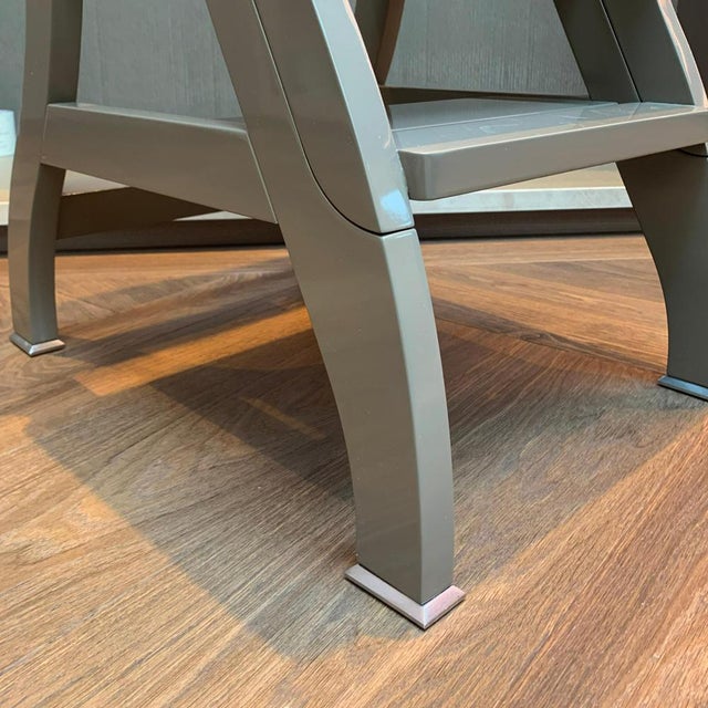 White Ladder Chair in Greige Lacquer from Promemoria, Italy, 2018 For Sale - Image 8 of 10