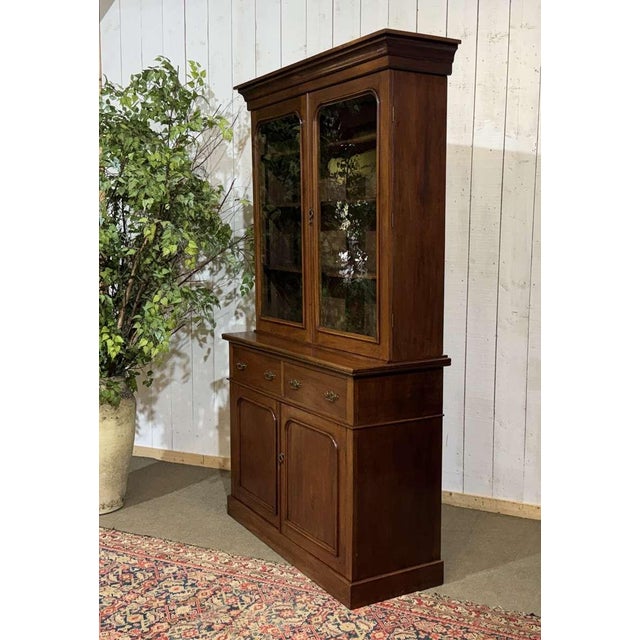 Antique Victorian Two-Section Mahogany Bookcase, 1800s For Sale - Image 11 of 15