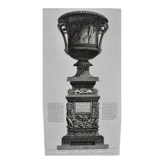 Ancient Roman Medici Marble Vase: An 18th Century Etching by Piranesi, 1778 For Sale